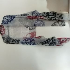 Scarf/Wrap 100% Silk Skull